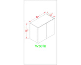 Wall 36" - Light Grain 36 Inch Wall Refrigerator Cabinet(12")